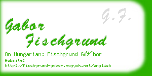 gabor fischgrund business card